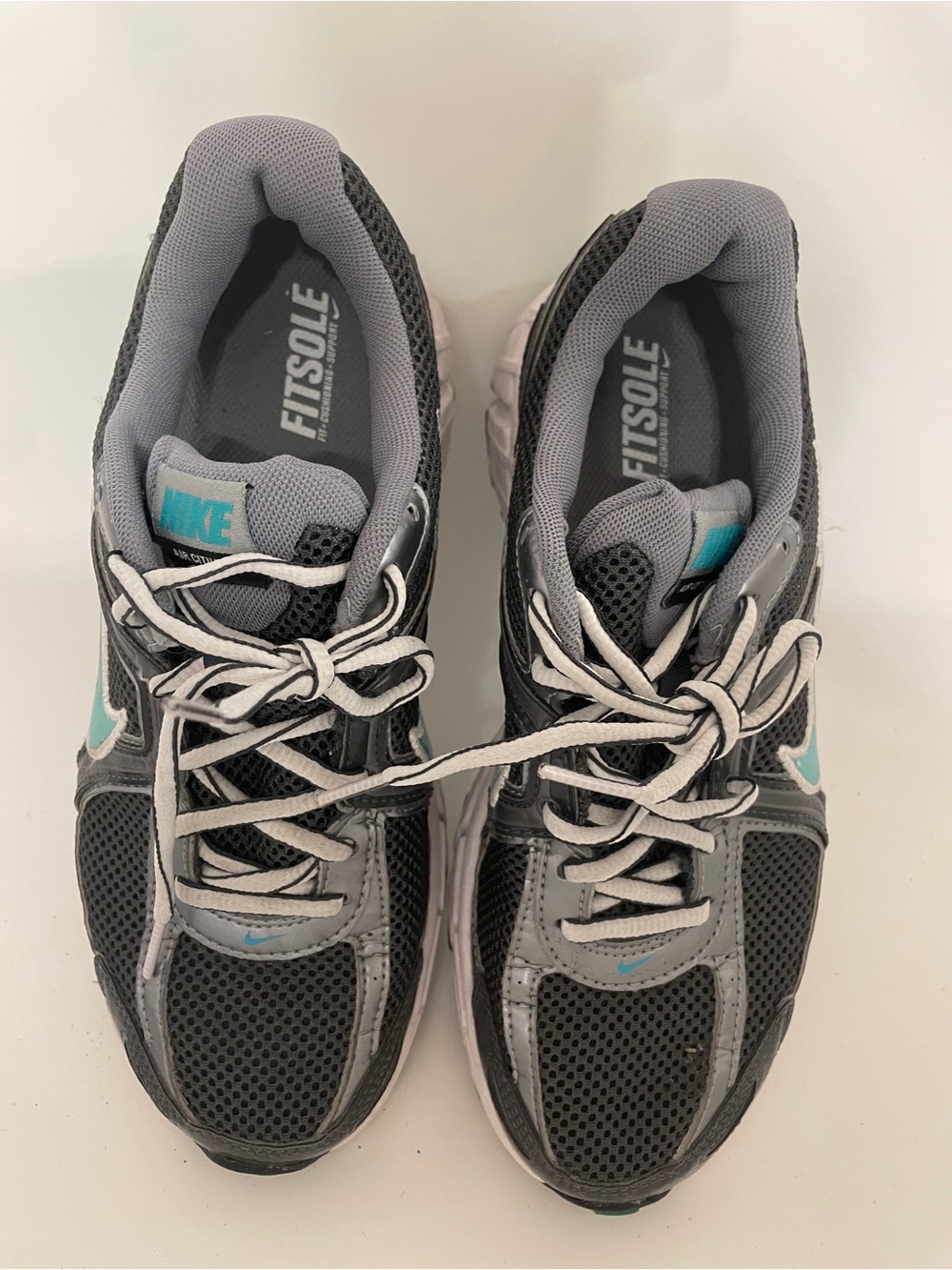 Nike Air Citius + 3 Women's Gray & Teal Mesh Athletic Shoes